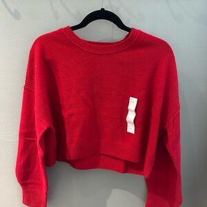 New with tags red crop top Wild Fable sweater. Original price $20